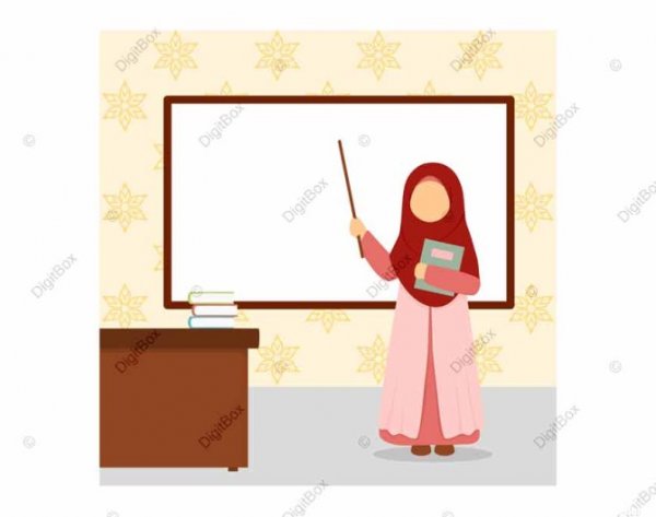  عکس کارتونی معلم با حجاب برای پروفایل