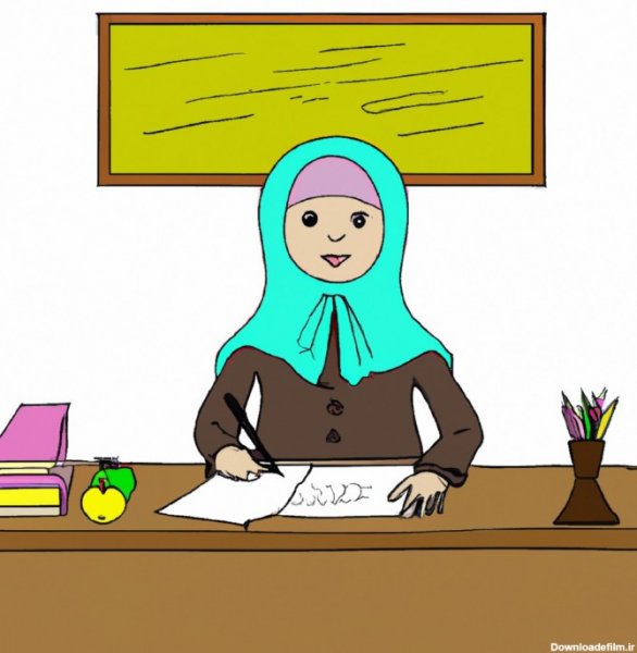  عکس معلم در حال تدریس با حجاب