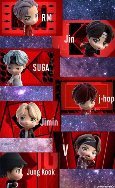  عکس کارتونی بی تی اس