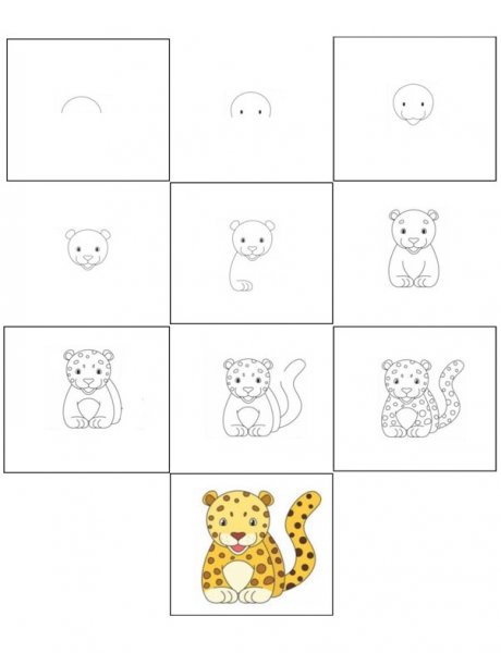  عکس نقاشی ببر کودکانه