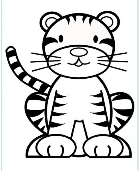  عکس نقاشی ببر کودکانه