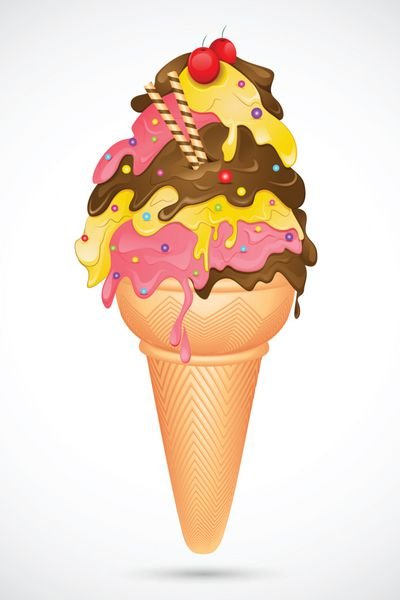  عکس بستنی قیفی شکلاتی