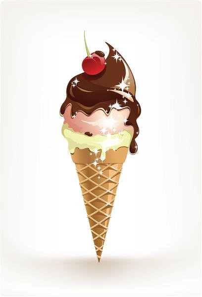  عکس بستنی قیفی شکلاتی