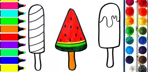 عکس بستنی نقاشی