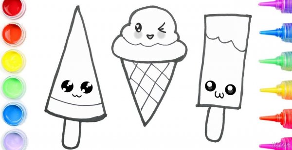  عکس بستنی نقاشی