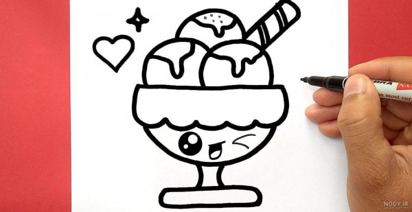  عکس بستنی نقاشی