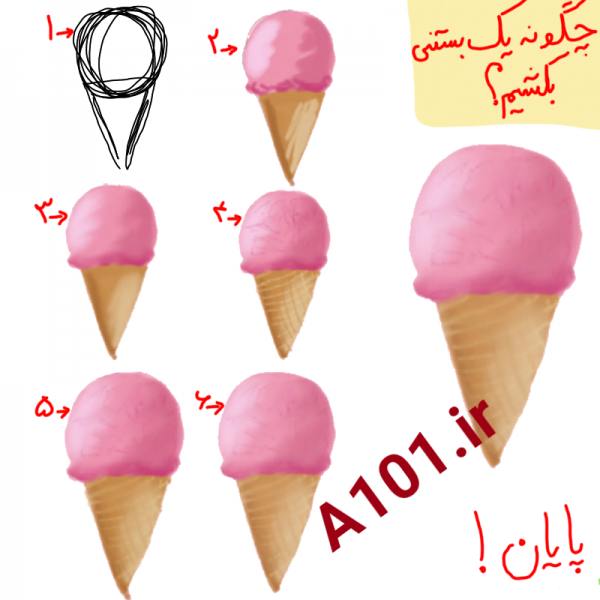  عکس بستنی نقاشی