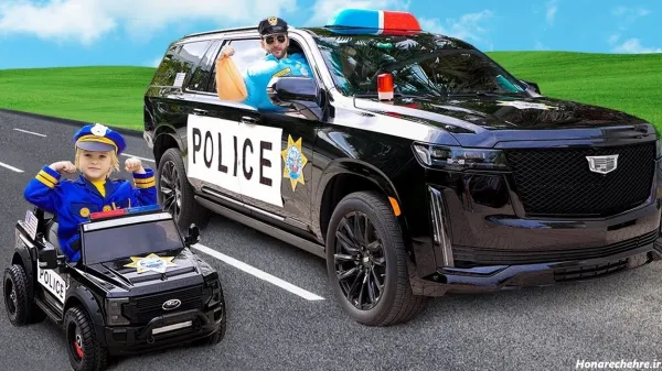  عکس ماشین پلیس کارتونی