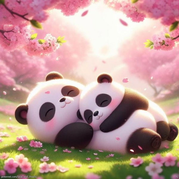  عکس پاندا عاشقانه فانتزی