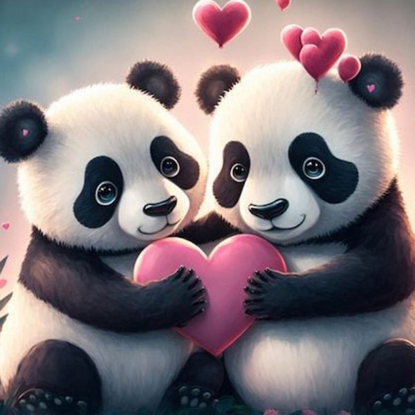  عکس پاندا عاشقانه فانتزی