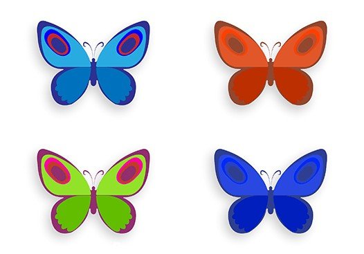  عکس کارتونی پروانه