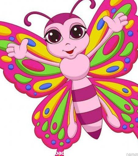  عکس کارتونی پروانه