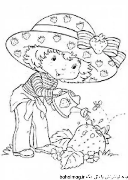 عکس دختر توت فرنگی برای نقاشی