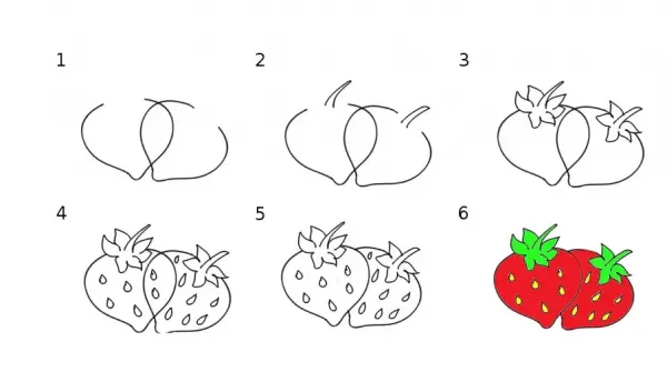  عکس دختر توت فرنگی برای نقاشی