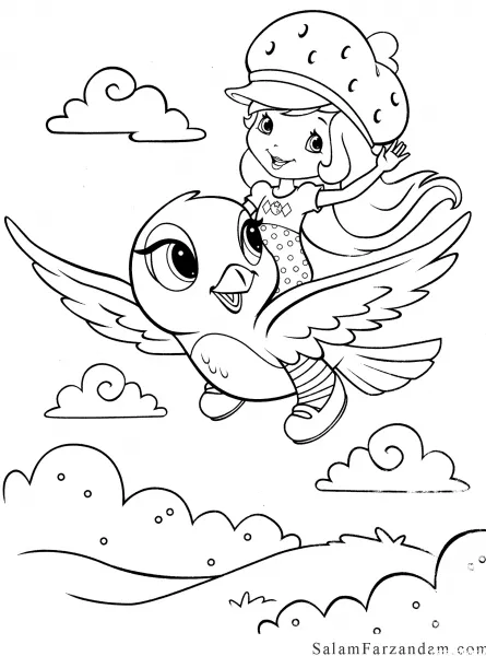  عکس دختر توت فرنگی برای نقاشی