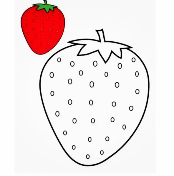  عکس دختر توت فرنگی برای نقاشی