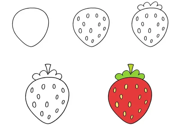  عکس دختر توت فرنگی برای نقاشی