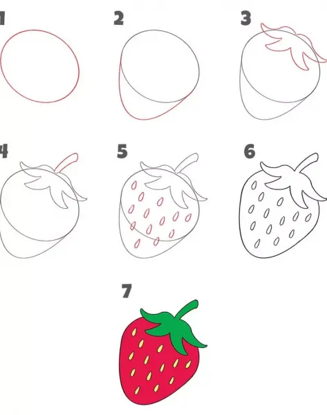  عکس دختر توت فرنگی برای نقاشی