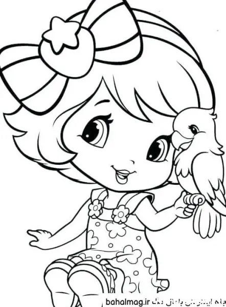  عکس دختر توت فرنگی برای نقاشی