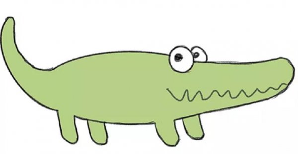 نقاشی تمساح ساده و آسان