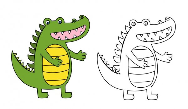 نقاشی تمساح وحشی