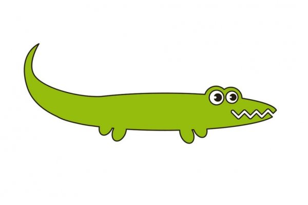 نقاشی تمساح وحشی