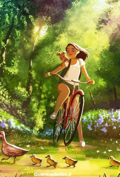 عکس کارتونی جنگل سبز