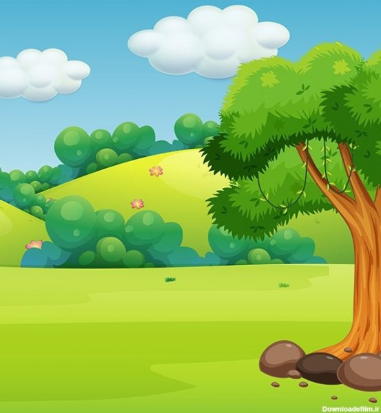 عکس کارتونی جنگل سبز
