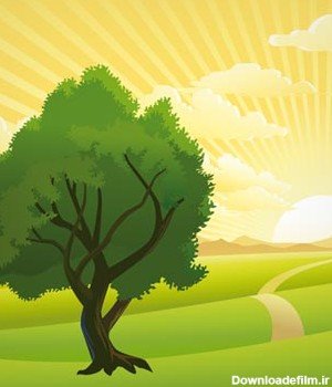 عکس کارتونی جنگل سبز