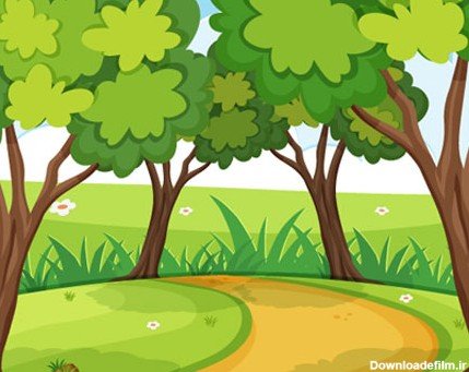  عکس کارتونی جنگل سبز