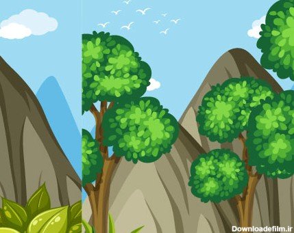  عکس کارتونی جنگل سبز