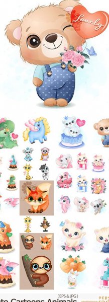 عکس حیوانات کارتونی بامزه