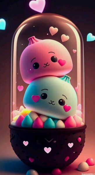  بک گراند سه بعدی دخترانه