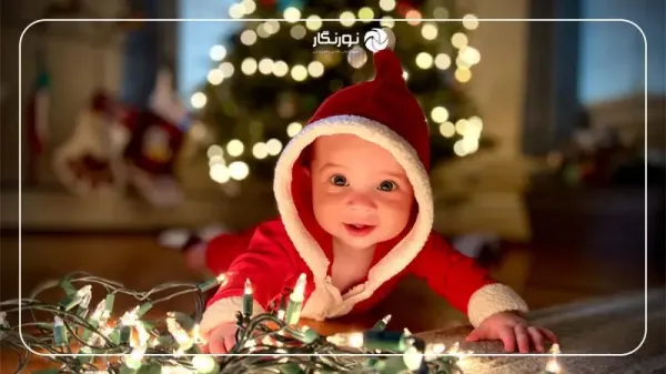  بک گراند کریسمس نوزاد