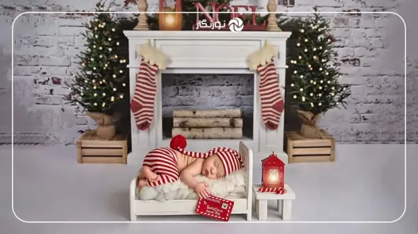  بک گراند کریسمس نوزاد