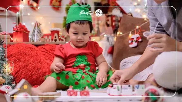  بک گراند کریسمس نوزاد