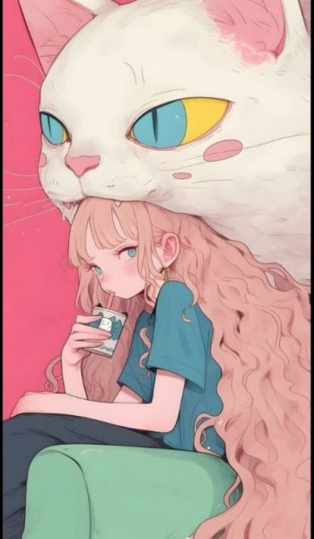  عکس پروفایل دختر و گربه