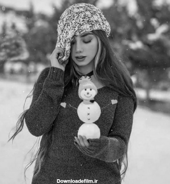  پروفایل دخترونه سیاه سفید با گوشی