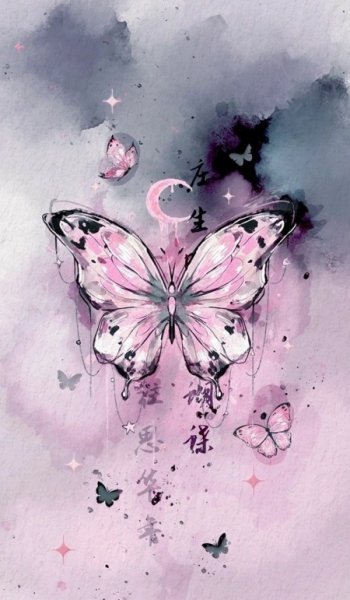  بک گراند پینترستی پروانه