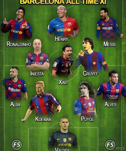 عکس تیم بارسلونا قدیمی
