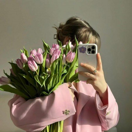  پروفایل دختر با گل