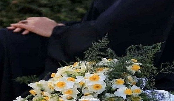  عکس گل نرگس در دست دختر چادری