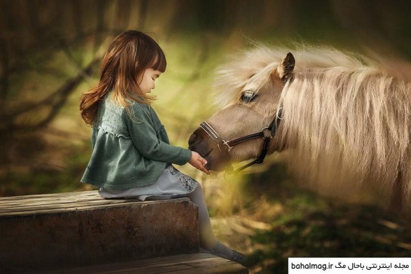  عکس پروفایل دختر با اسب سیاه
