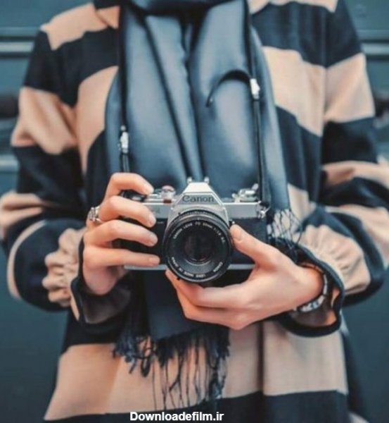  عکس دختر با دوربین عکاسی