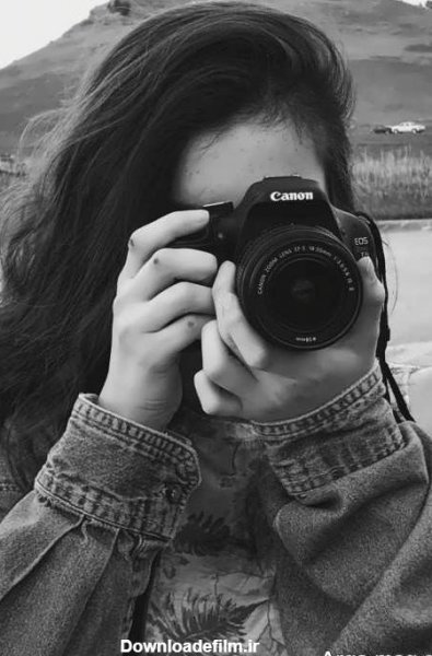  عکس دختر با دوربین عکاسی