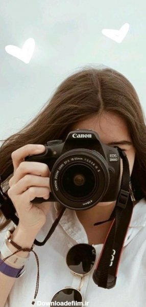  عکس دختر با دوربین عکاسی