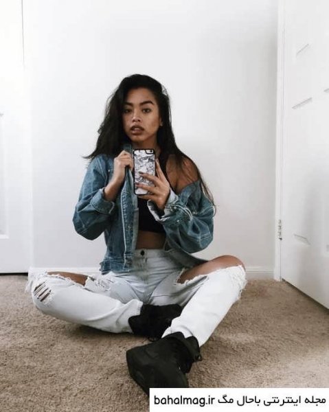  ژست عکس جلو اینه دخترانه