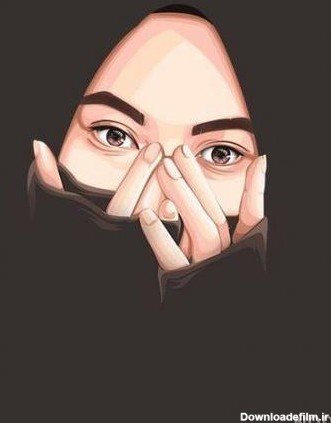  عکس دختر جلو اینه طبیعی با حجاب