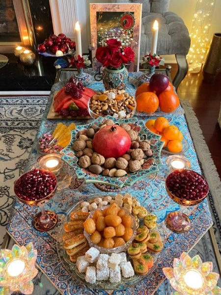  عکس سفره شب یلدا سنتی