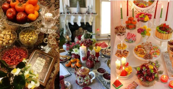  عکس سفره شب یلدا سنتی